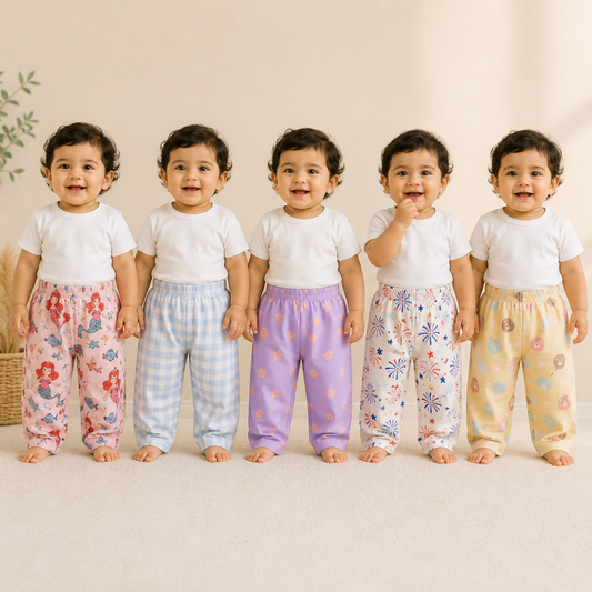 Kids Printed Pants (Pack of 5)