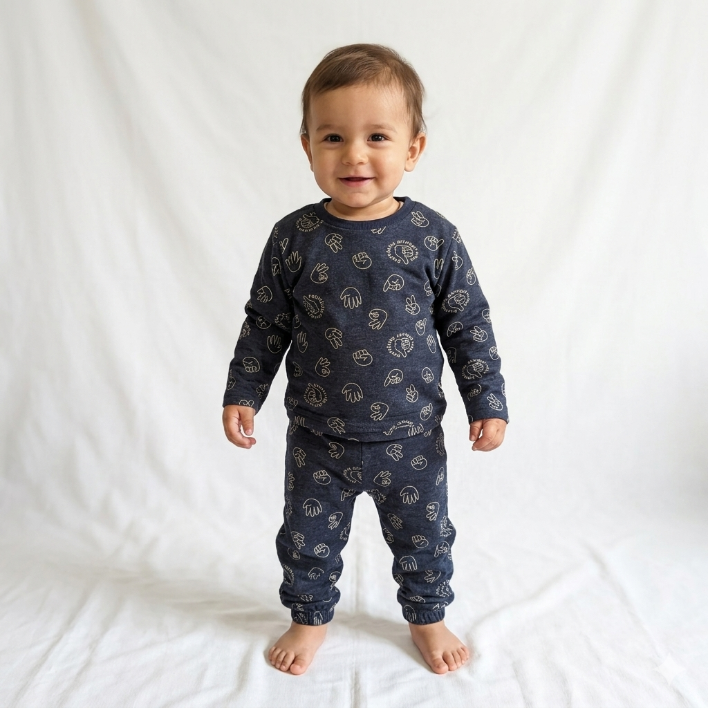 Cute Print Full Sleeve Pant Cordset (1year to 2year)