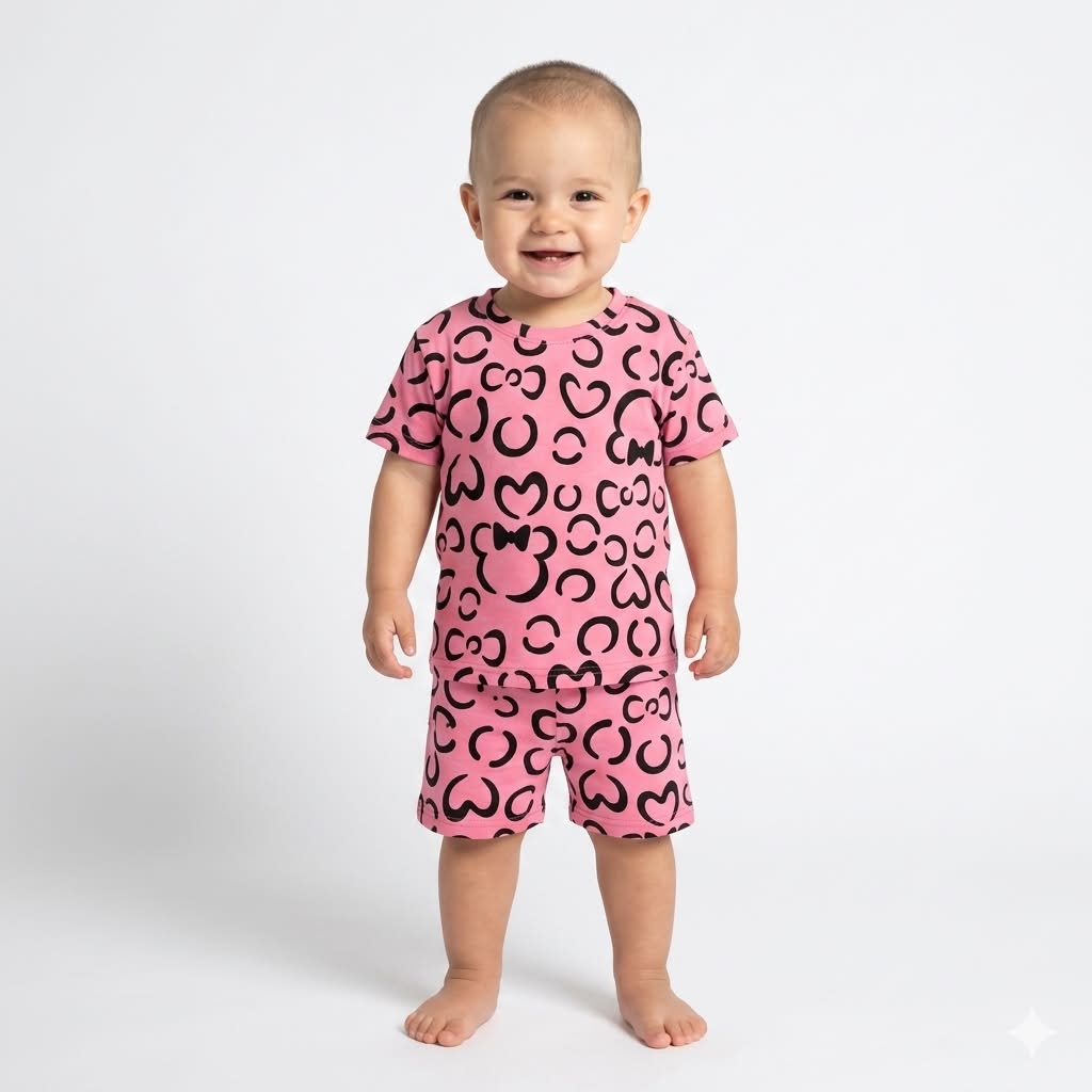 Heart Print Shorts Set (5year to 6year)