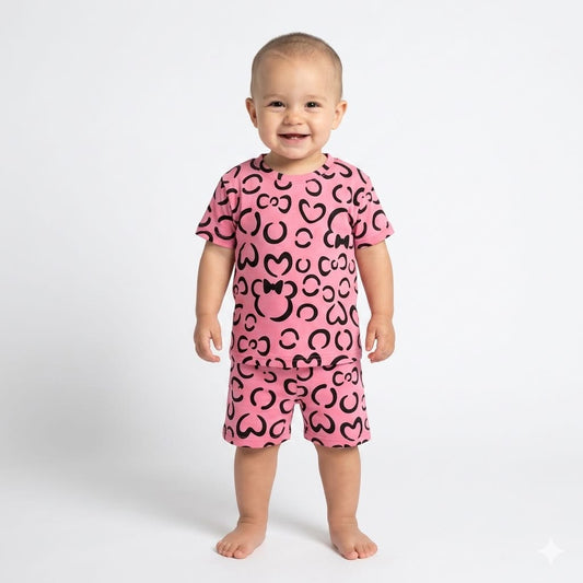 Heart Print Shorts Set (5year to 6year)