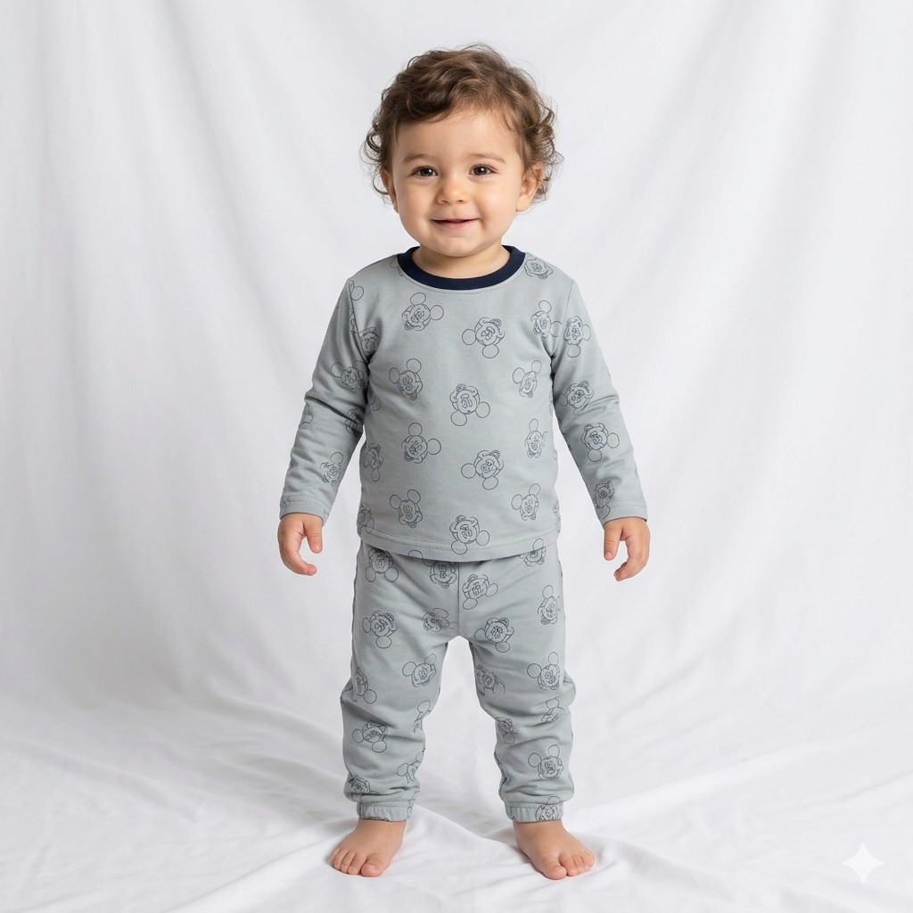 Cute Print Full Sleeve Pant Cordset (2year to 3year)