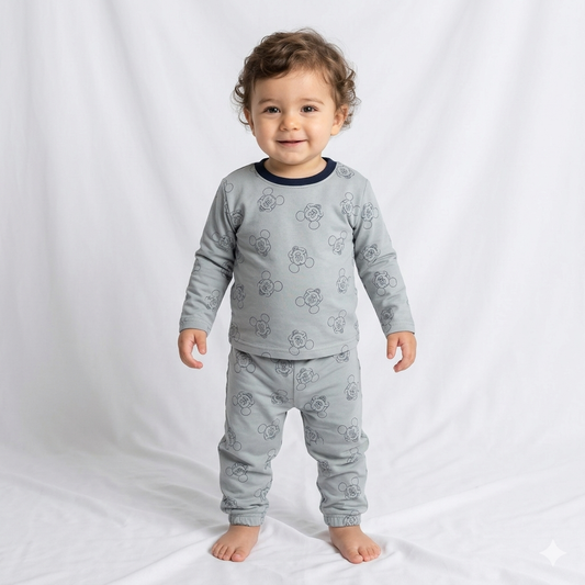 Cute Print Full Sleeve Pant Cordset (2year to 3year)