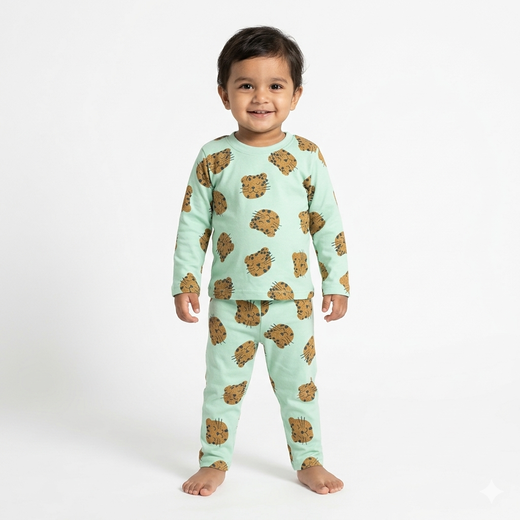 Cute cat Full Sleeve Pant Cordset (4year to 5year)