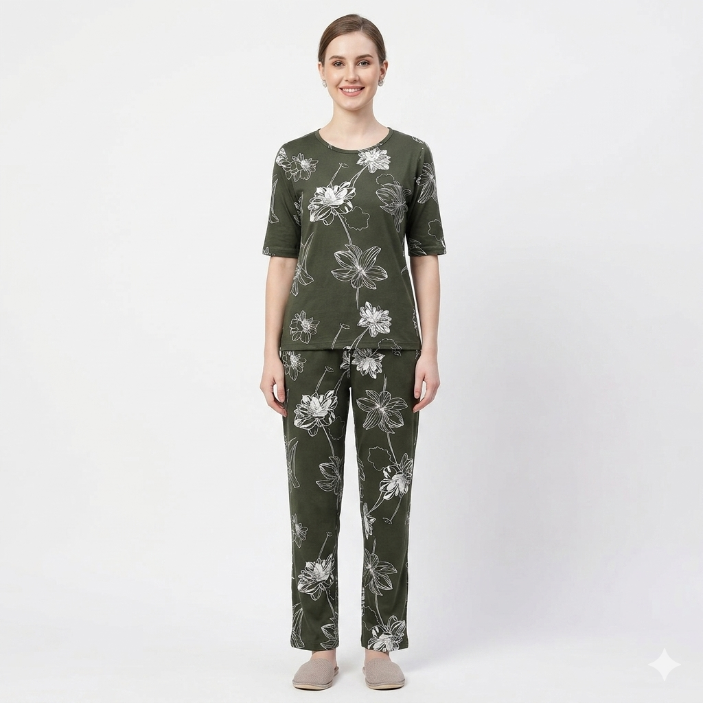 Green Flower Pyjamas